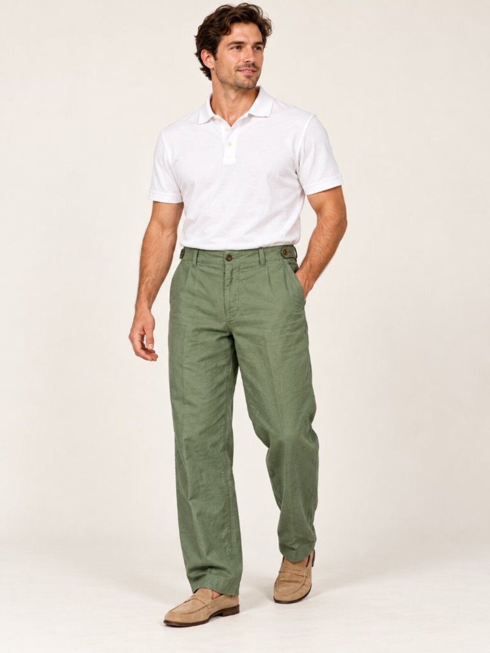 Tommy Bahama Men’s Sage Green Linen Blend Pants Tagged 36